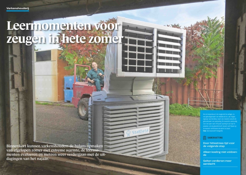 Stal Data mobiele koelunit in vakblad Boerderij bij René Jansen