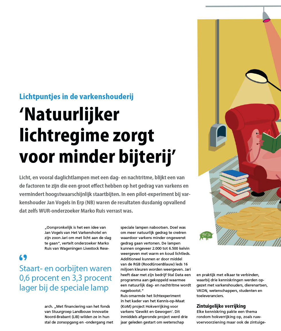 Instellen tijdschema stalverlichting